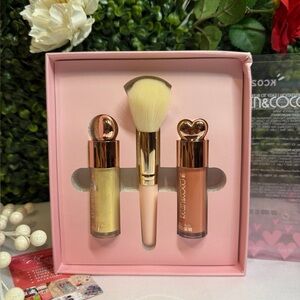 Blush Set with Brush - Gold and Brown